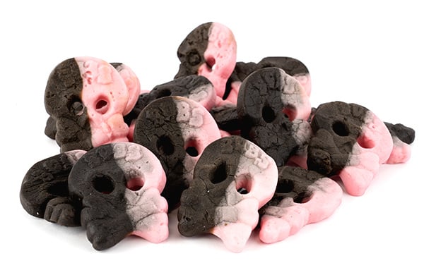 Framboos Drop Schuim Skulls van Bubs