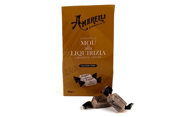 “Caramelle Mou alla Liquirizia” Drop Caramel Toffee van Amarelli
