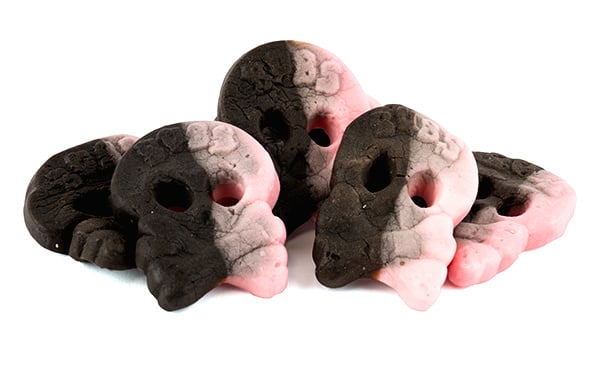 Framboos Drop Schuim Skulls van Bubs